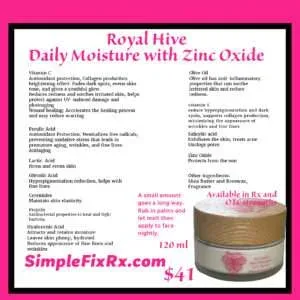 Royal Hive Daily Moisturizer with Zinc Oxide